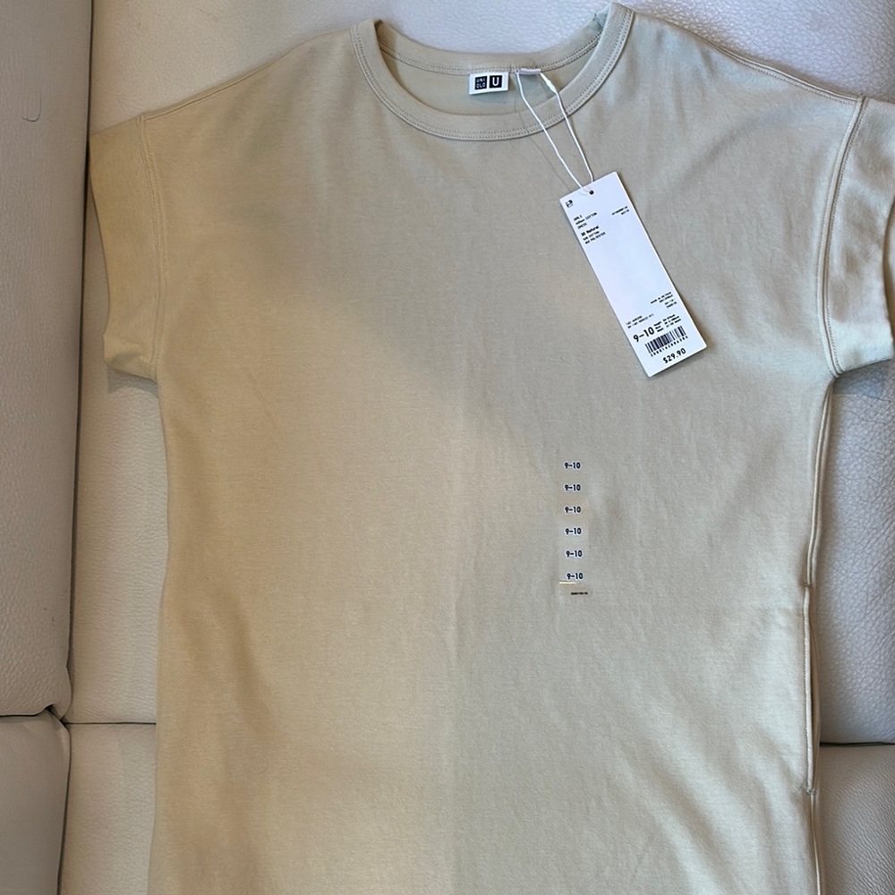 Light Beige Uniqlo Girls T-Shirt dress.